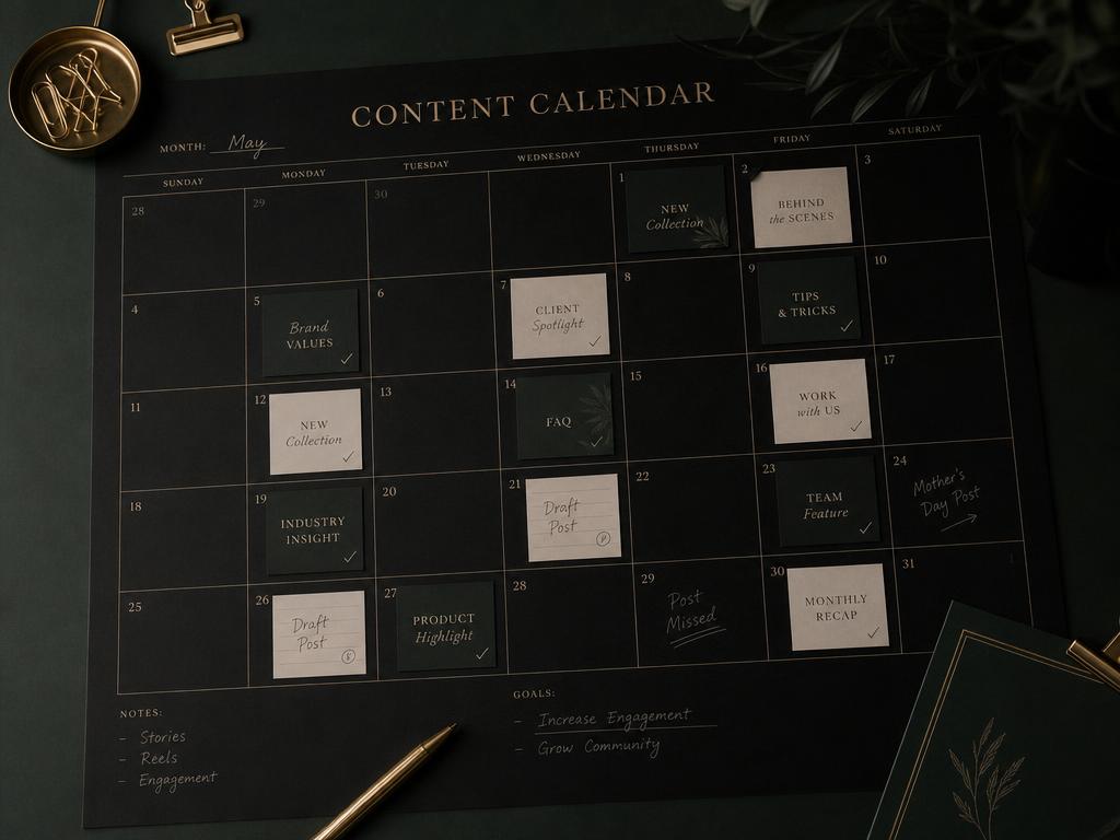 An incomplete content calendar and stop-start marketing workflow